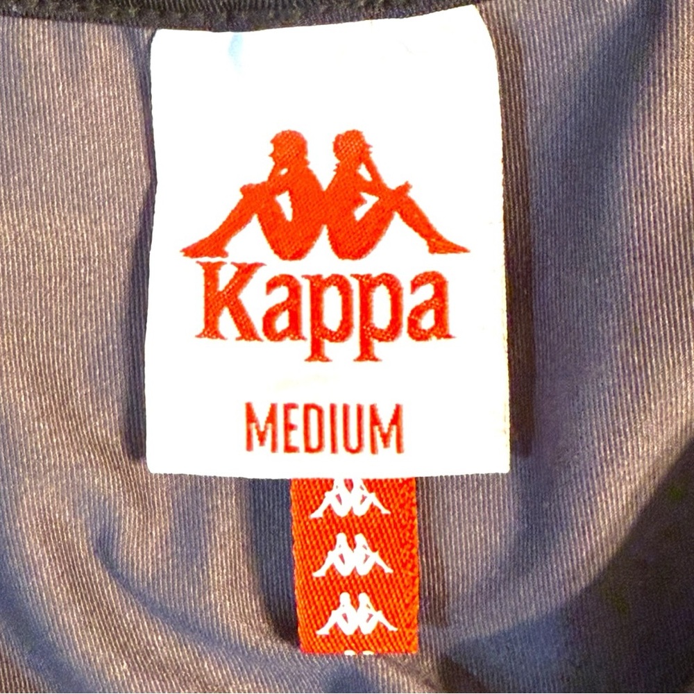 Kappa Black Logo Print Crop Tank Top Women’s Medium Y2K Streetwear - Picture 7 of 8